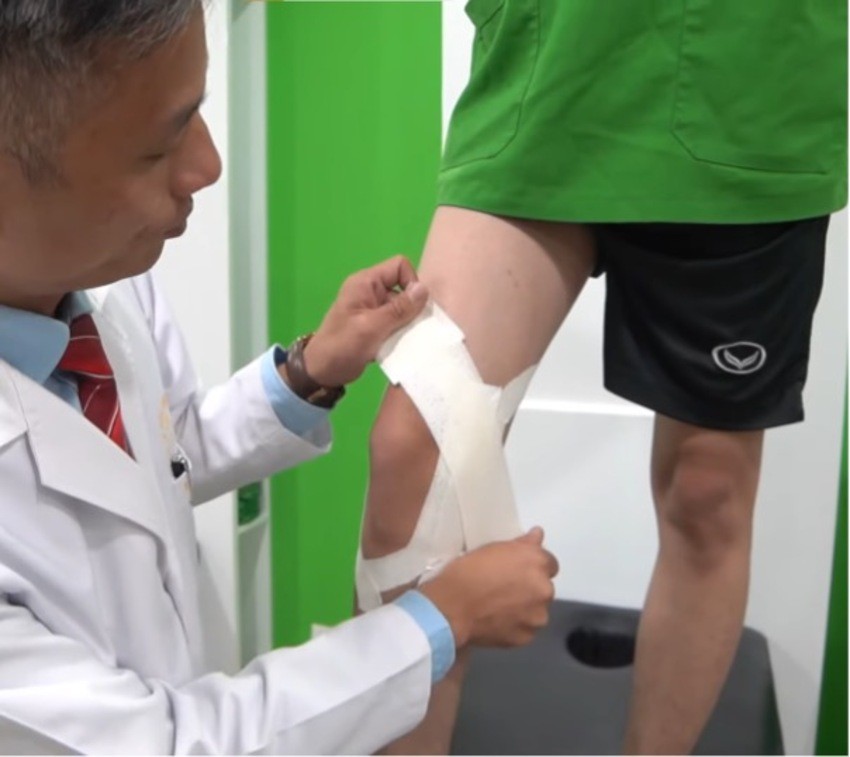 Tiếp tục dán băng keo theo đường chéo - Nguồn: Internet