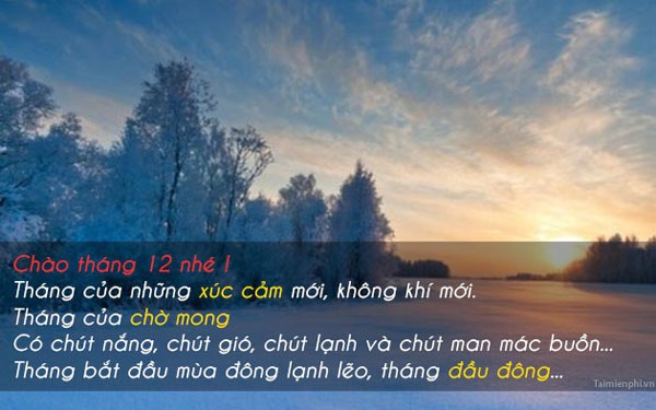 Câu nói hay về tháng 12