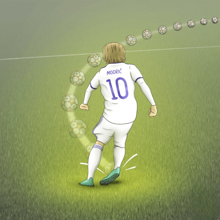 Hướng bóng cú sút xoáy ngoài