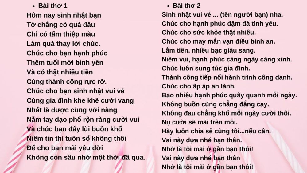 Thơ chúc mừng sinh nhật