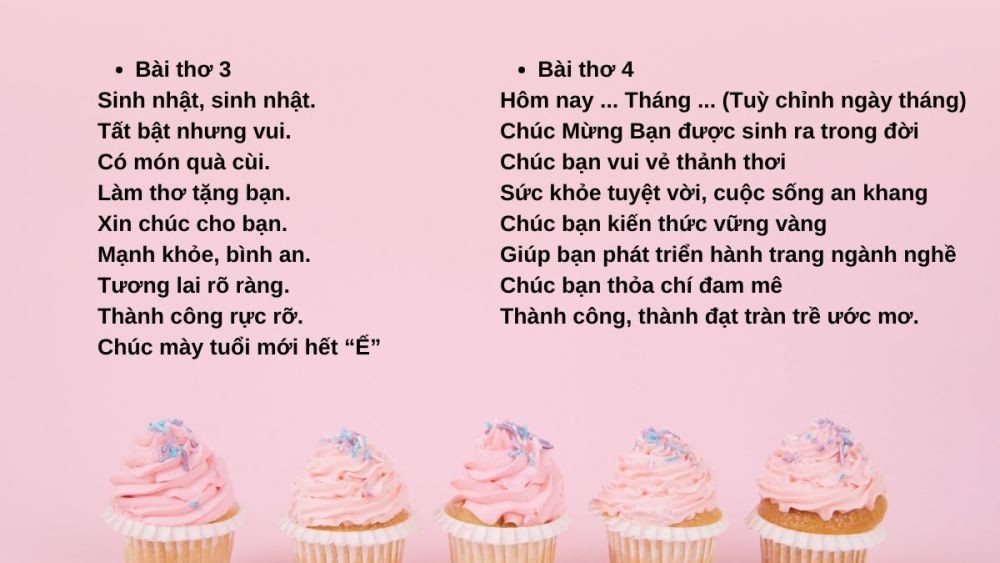 Thơ chúc mừng sinh nhật