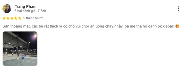 Phản hồi tốt về chất lượng sân và dịch vụ tại Pickleball Trí Hải