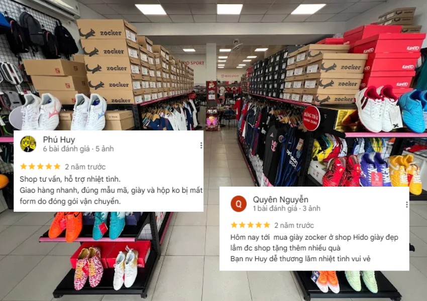 Khách hàng đánh giá cao chất lượng và dịch vụ tại Hido Sport
