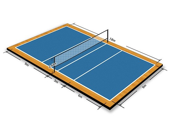 Vẽ sân bóng chuyền