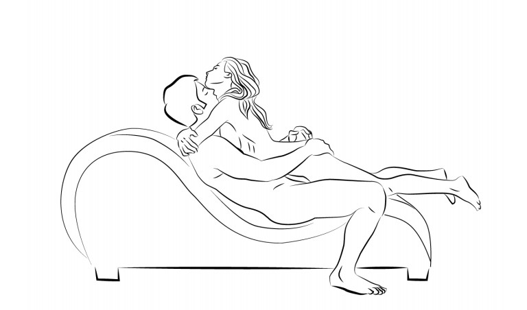 Tư thế quan hệ cầu trượt trên ghế tình yêu