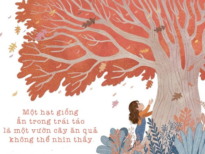 Một người đang tưới cây xanh non