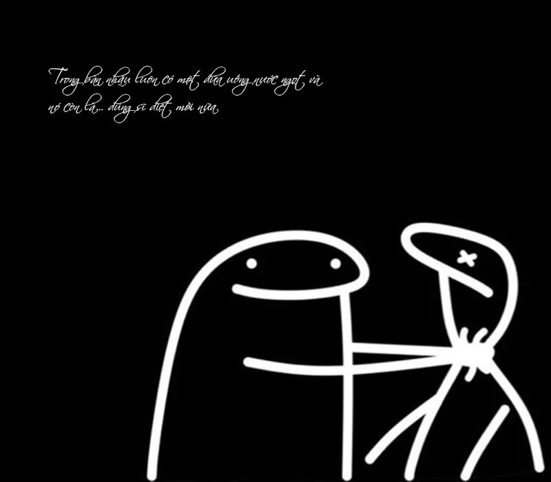 Hình ảnh những người bạn đang vui vẻ ăn nhậu