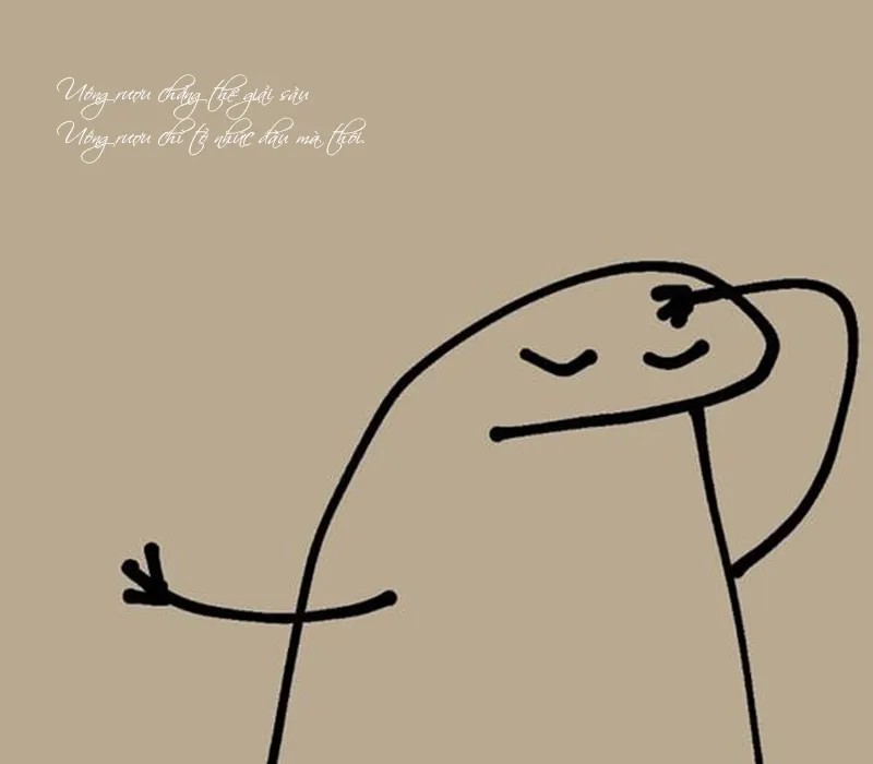 Hình ảnh những câu thơ hài hước về ăn nhậu