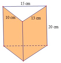 Chiếc hộp hình lăng trụ đứng tam giác