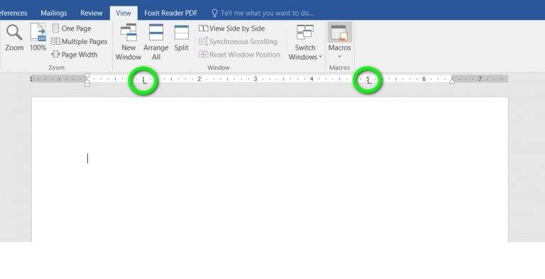 Chọn vị trí đặt Tab trên thước