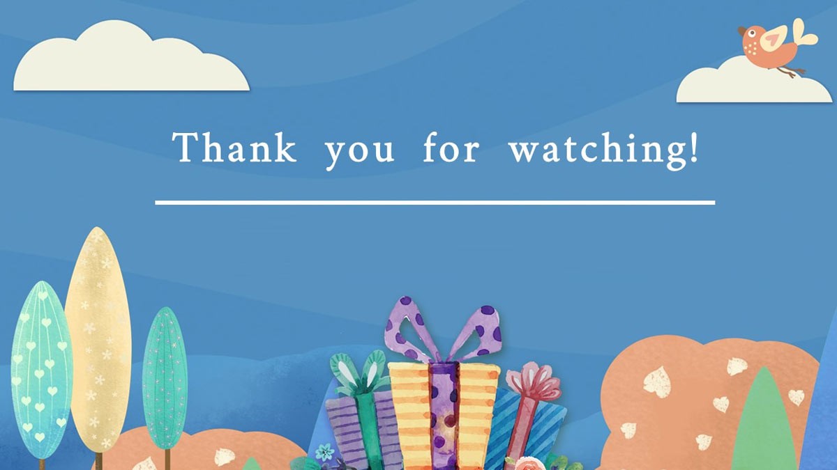 Hình nền slide thank you for watching đẹp nhất